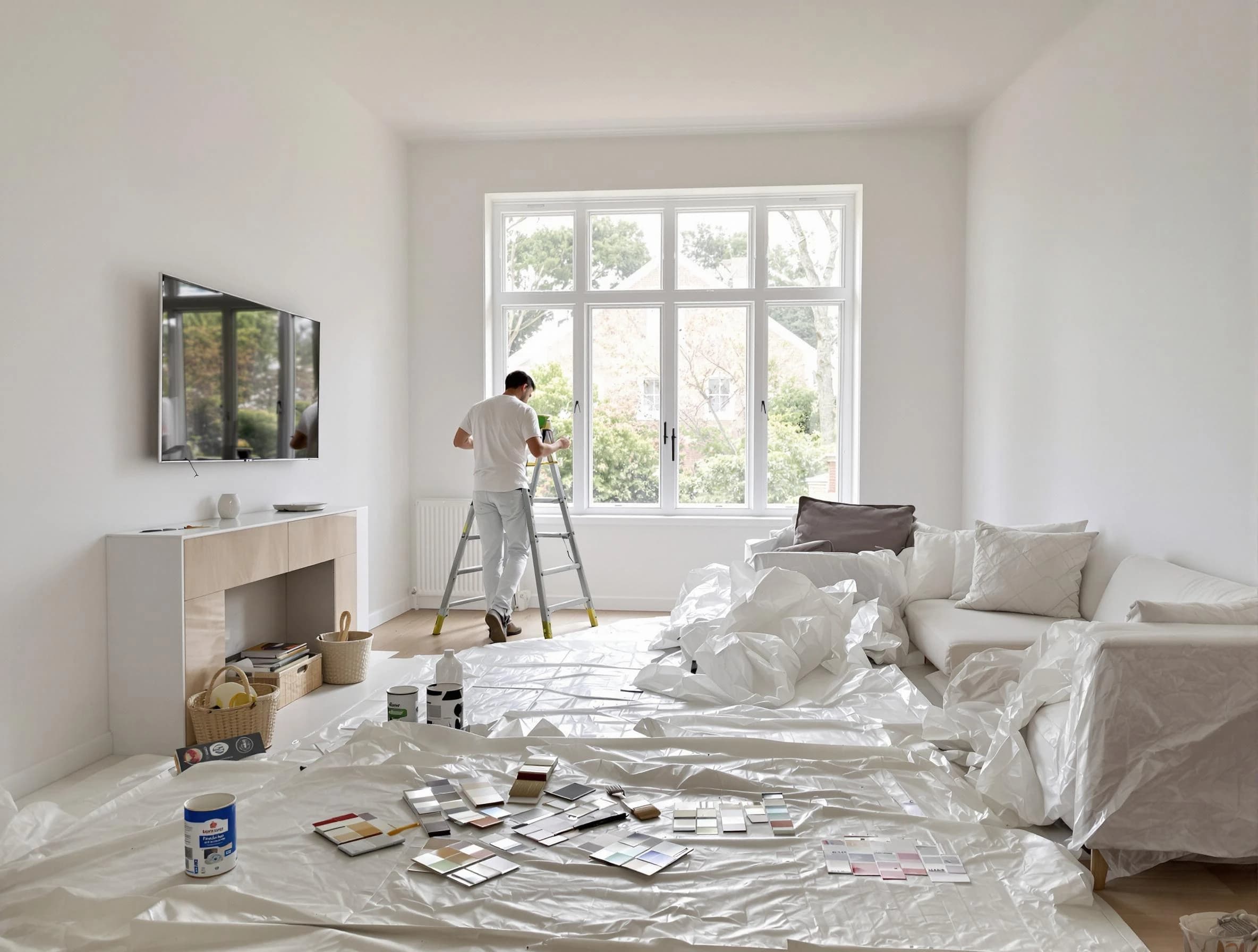 Sun Lakes House Painters professional applying interior paint in Sun Lakes, AZ