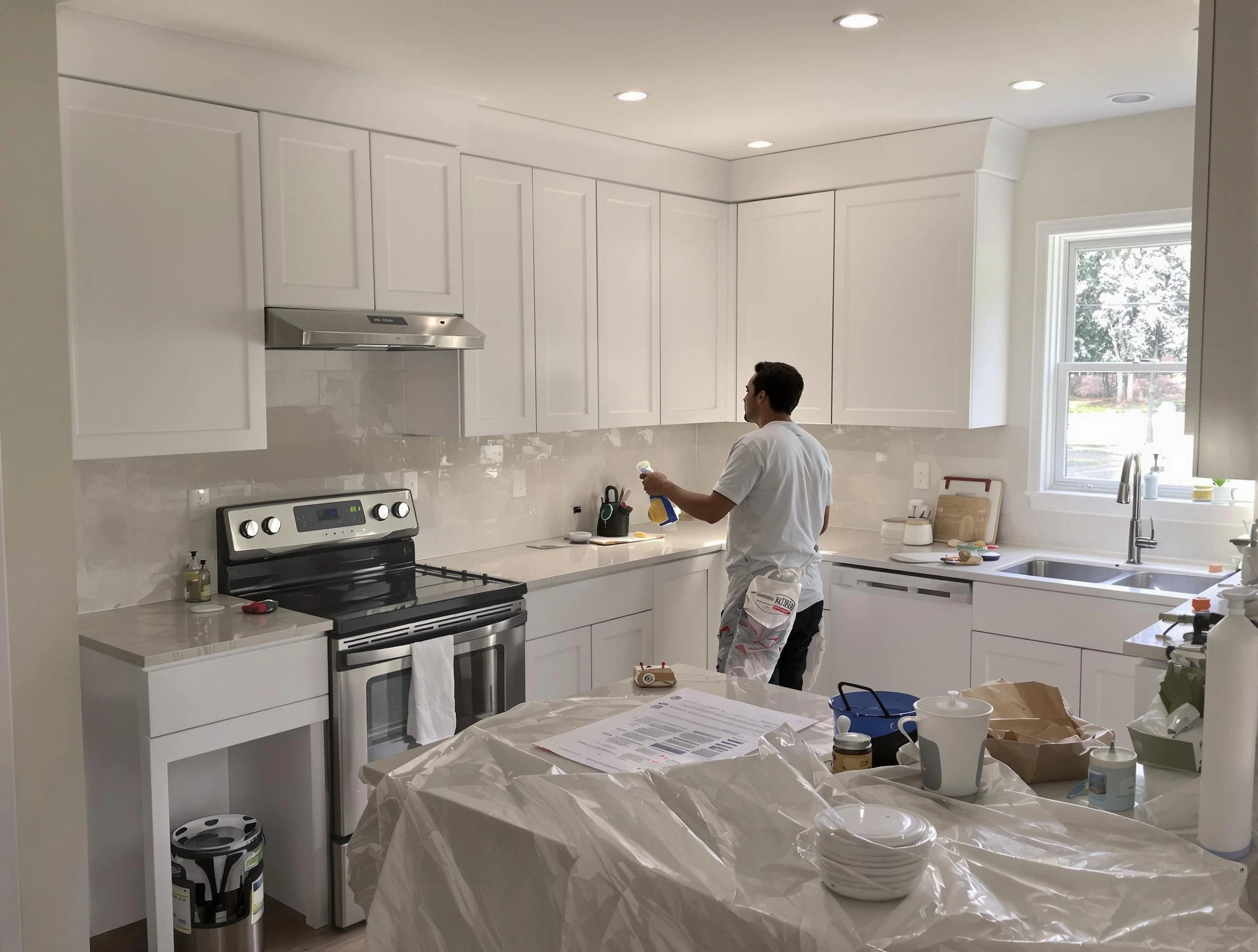 Sun Lakes House Painters performing detailed kitchen painting in Sun Lakes