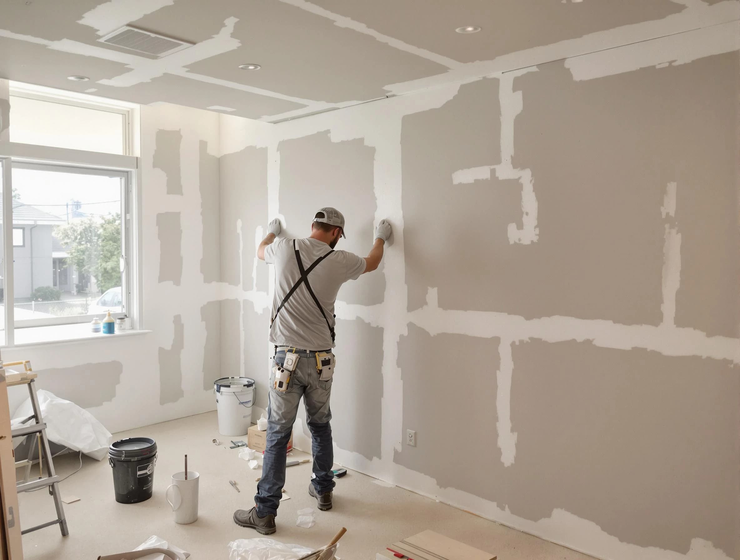 Sun Lakes House Painters performing drywall taping and mudding in Sun Lakes