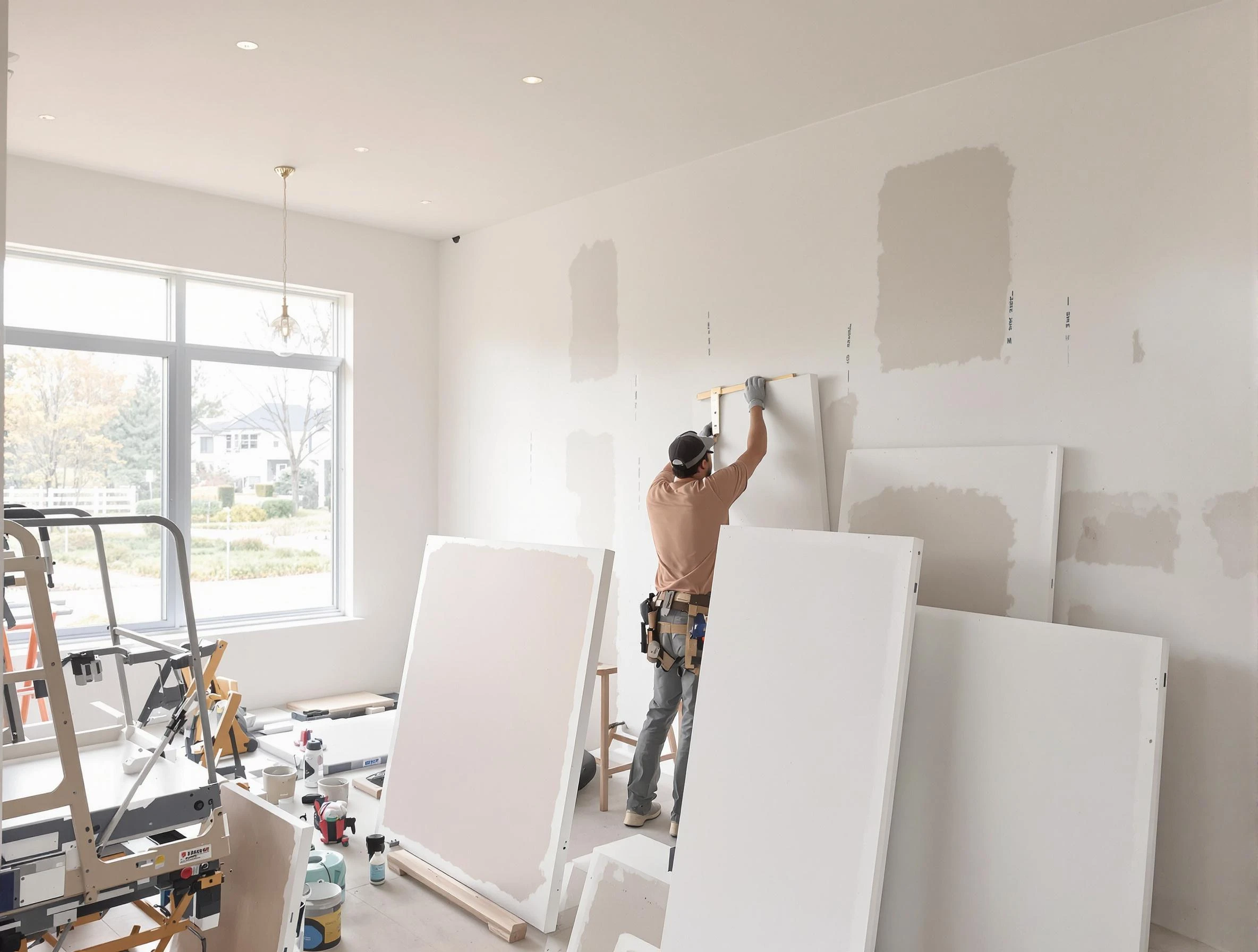 Sun Lakes House Painters precisely hanging drywall sheets in Sun Lakes, AZ